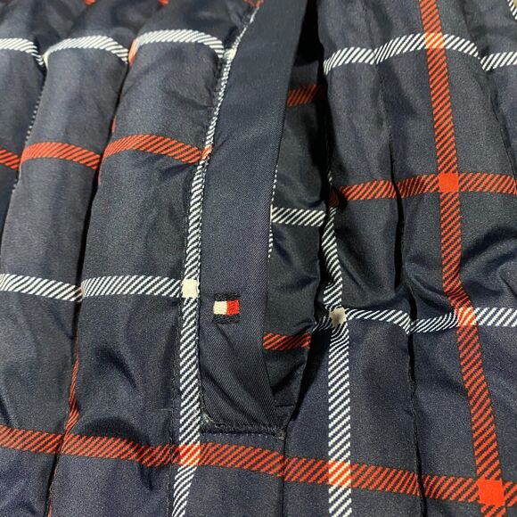 Tommy Hilfiger Quilted Down Fill Plaid Puffer Vest Womens X-Large Blue Red White - Picture 5 of 16